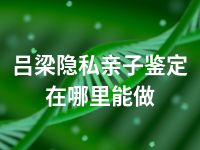 吕梁隐私亲子鉴定在哪里能做