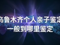 乌鲁木齐个人亲子鉴定一般到哪里鉴定