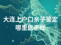 大连上户口亲子鉴定哪里做正规