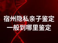 宿州隐私亲子鉴定一般到哪里鉴定