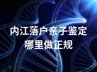 内江落户亲子鉴定哪里做正规