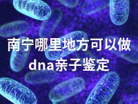 南宁哪里地方可以做dna亲子鉴定