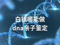 白银哪能做dna亲子鉴定