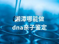 湘潭哪能做dna亲子鉴定