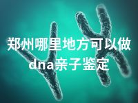 郑州哪里地方可以做dna亲子鉴定