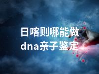 日喀则哪能做dna亲子鉴定