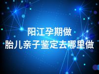 阳江孕期做胎儿亲子鉴定去哪里做