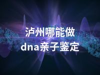 泸州哪能做dna亲子鉴定