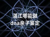 湛江哪能做dna亲子鉴定