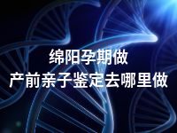 绵阳孕期做产前亲子鉴定去哪里做