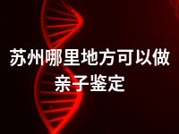 苏州哪里地方可以做亲子鉴定