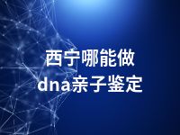 西宁哪能做dna亲子鉴定