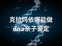 克拉玛依哪能做dna亲子鉴定