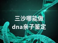 三沙哪能做dna亲子鉴定