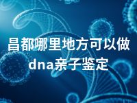 昌都哪里地方可以做dna亲子鉴定