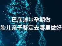 巴彦淖尔孕期做胎儿亲子鉴定去哪里做好