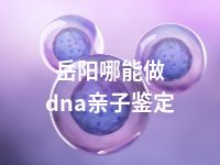 岳阳哪能做dna亲子鉴定