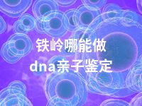 铁岭哪能做dna亲子鉴定