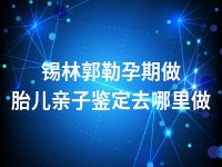 锡林郭勒孕期做胎儿亲子鉴定去哪里做