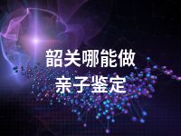 韶关哪能做亲子鉴定