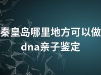 秦皇岛哪里地方可以做dna亲子鉴定