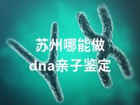 苏州哪能做dna亲子鉴定