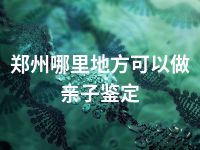 郑州哪里地方可以做亲子鉴定