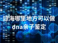 琼海哪里地方可以做dna亲子鉴定