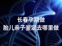 长春孕期做胎儿亲子鉴定去哪里做