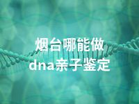 烟台哪能做dna亲子鉴定