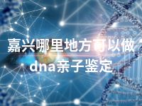 嘉兴哪里地方可以做dna亲子鉴定