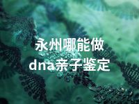 永州哪能做dna亲子鉴定