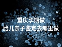 重庆孕期做胎儿亲子鉴定去哪里做