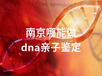 南京哪能做dna亲子鉴定