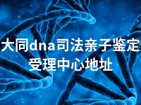 大同dna司法亲子鉴定受理中心地址