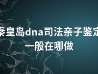 秦皇岛dna司法亲子鉴定一般在哪做