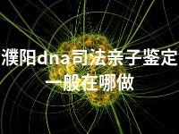 濮阳dna司法亲子鉴定一般在哪做