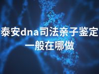 泰安dna司法亲子鉴定一般在哪做