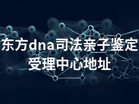 东方dna司法亲子鉴定受理中心地址