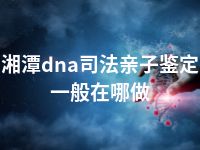 湘潭dna司法亲子鉴定一般在哪做