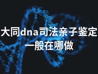 大同dna司法亲子鉴定一般在哪做