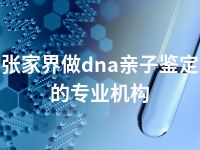 张家界做dna亲子鉴定的专业机构