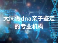 大同做dna亲子鉴定的专业机构