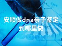 安顺做dna亲子鉴定到哪里做