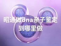 昭通做dna亲子鉴定到哪里做