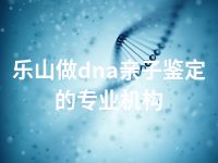 乐山做dna亲子鉴定的专业机构