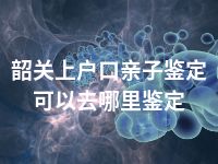 韶关上户口亲子鉴定可以去哪里鉴定