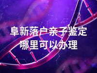 阜新落户亲子鉴定哪里可以办理