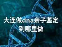 大连做dna亲子鉴定到哪里做