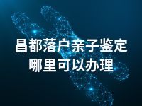 昌都落户亲子鉴定哪里可以办理